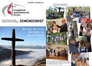 Gemeindebrief September - November 2016
